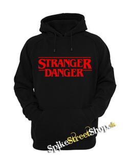 STRANGER DANGER - Red Logo - čierna detská mikina