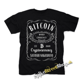 BITCOIN - Jack Daniels Motive - čierne detské tričko