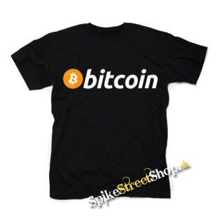 BITCOIN - Logo - čierne detské tričko
