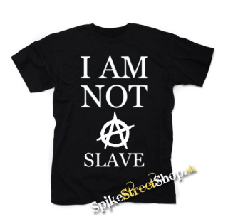 I AM NOT A SLAVE - White - čierne detské tričko