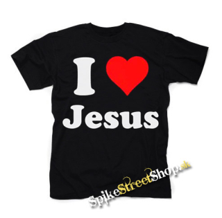 I LOVE JESUS - čierne detské tričko