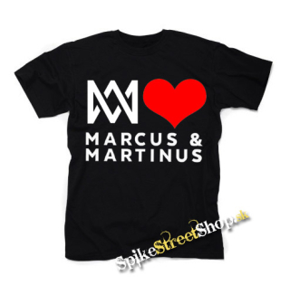 I LOVE MARCUS & MARTINUS - čierne detské tričko
