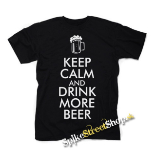 KEEP CALM AND DRINK - čierne detské tričko