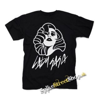 LADY GAGA - Portrait & Logo - čierne detské tričko