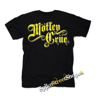 MOTLEY CRUE - Logo Yellow - čierne detské tričko