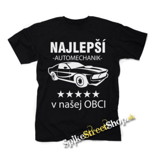 NAJLEPŠÍ AUTOMECHANIK V NAŠEJ OBCI - čierne detské tričko