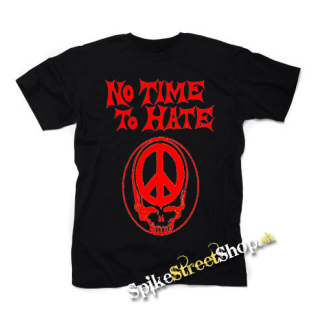 NO TIME TO HATE - Peace Skull - čierne detské tričko