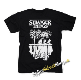 STRANGER THINGS - Upside Down - čierne detské tričko