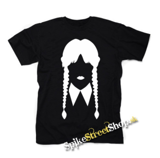 WEDNESDAY - Black Braided Braids Poster - čierne detské tričko