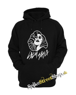LADY GAGA - Portrait & Logo - čierna pánska mikina