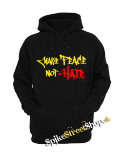 MAKE PEACE NOT HATE - čierna pánska mikina