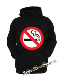 NO SMOKING - čierna pánska mikina