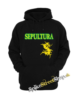 SEPULTURA - Brasil Yellow Logo - čierna pánska mikina