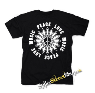 PEACE LOVE MUSIC - pánske tričko