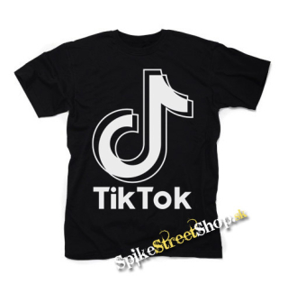 TIK TOK - Double Logo - čierne pánske tričko