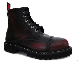 Topánky KMM 6D BLACK/BORDO - 6 dierkové