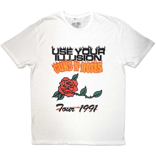 GUNS N ROSES - Use Your Illusion Tour 1991 - biele pánske tričko