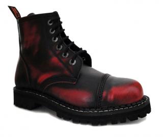 Topánky KMM 6D BLACK/RED - 6 dierkové