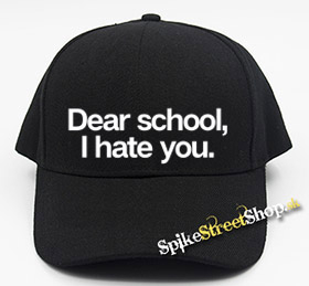 DEAR SCHOOL I HATE YOU - Logo - čierna šiltovka (-30%=AKCIA)