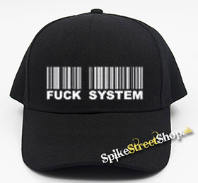 FUCK SYSTEM - čierna šiltovka (-30%=AKCIA)