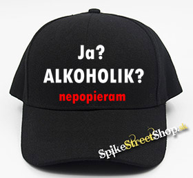 JA ALKOHOLIK - čierna šiltovka (-30%=AKCIA)