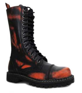 Topánky KMM 14D BLACK/ORANGE - 14 dierkové