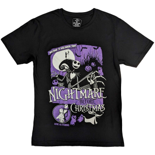 DISNEY - The Nightmare Before Christmas Welcome To Hallow - čierne pánske tričko