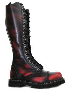 Topánky KMM 20D BLACK/RED - 20 dierkové
