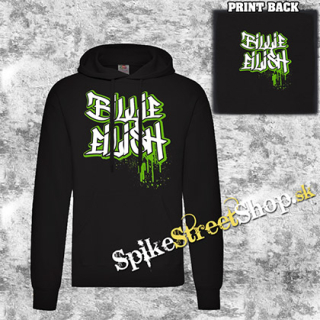BILLIE EILISH - Green Graffiti Logo - čierna pánska mikina 