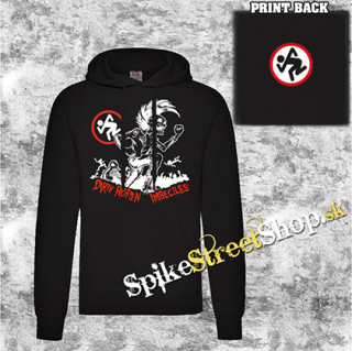 D.R.I. - Red White Running Skeleton - čierna pánska mikina 