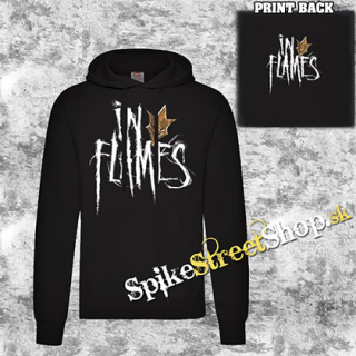 IN FLAMES - Logo - čierna pánska mikina 