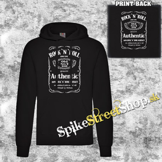 ROCK N ROLL - Jack Daniels Motive - čierna pánska mikina 