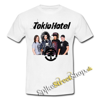 TOKIO HOTEL - Logo & Band - biele pánske tričko