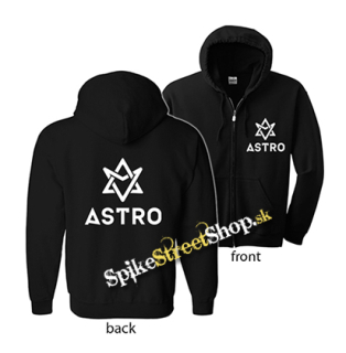 ASTRO - Logo - čierna detská mikina na zips