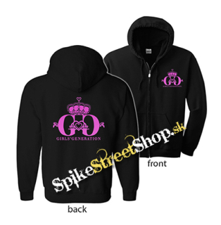 GIRLS' GENERATION - Pink Logo - čierna detská mikina na zips