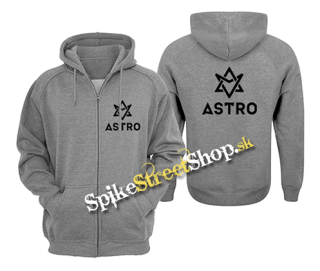 ASTRO - Logo - šedá pánska mikina na zips
