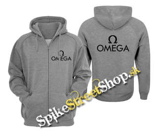 OMEGA - Hardrock Magyar Band Logo - šedá pánska mikina na zips