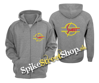 SWEET - Logo Hardrock Legend - šedá pánska mikina na zips