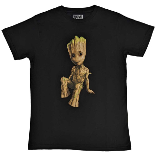 MARVEL COMICS - Guardians of the Galaxy Groot Perch - čierne pánske tričko