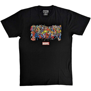 MARVEL COMICS - Full Characters - čierne pánske tričko