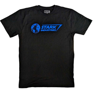 MARVEL COMICS - Stark Industries Blue - čierne pánske tričko
