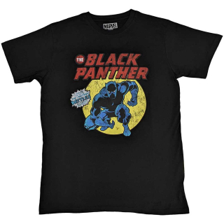MARVEL COMICS - Black Panther Retro Comic - čierne pánske tričko