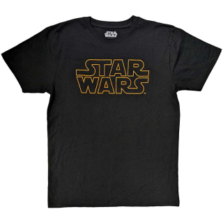 STAR WARS - Logo Outline - čierne pánske tričko