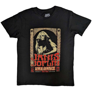 JANIS JOPLIN - Vintage Poster - čierne pánske tričko