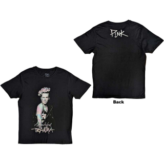 PINK - Wink - čierne pánske tričko