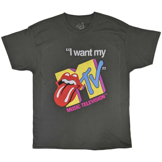 MTV - Rolling Stones I Want My MTV - sivé pánske tričko