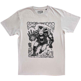 MARVEL COMICS - Iron Man Sketch - pieskové pánske tričko