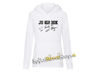 JUNGKOOK - Logo & Signature - biela dámska mikina