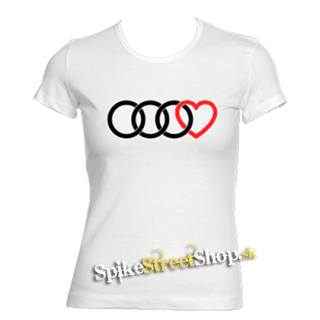 AUDI - Love - biele dámske tričko