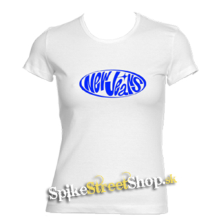 NEWJEANS - Blue Logo - biele dámske tričko